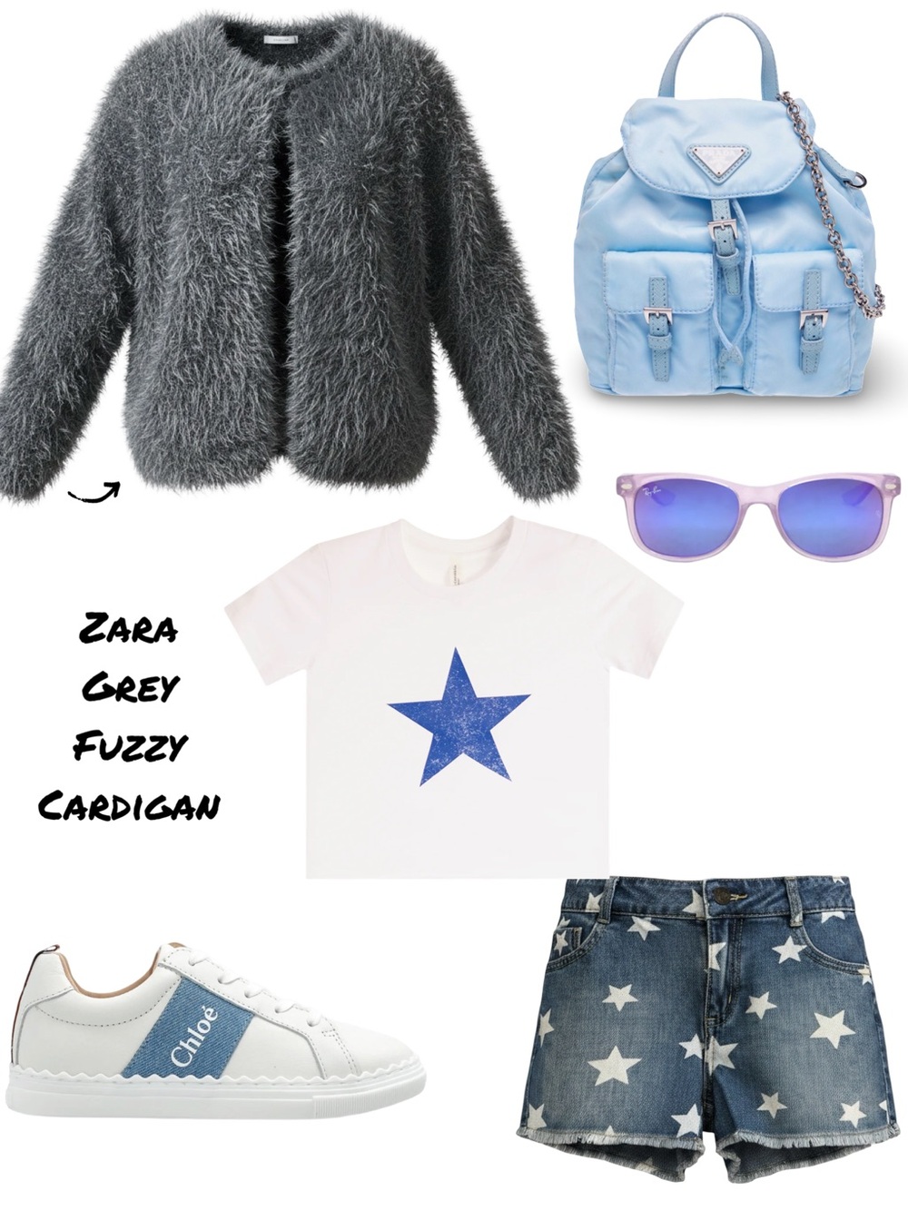 Zara Cozy Women's Faux-Fur Gray Fuzzy Cardigan- Girls Size 10